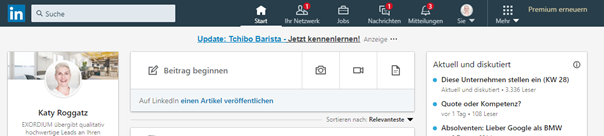 LinkedIn Textanzeige