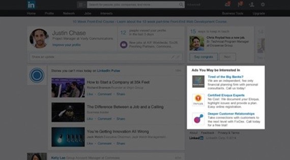 LinkedIn Textanzeige