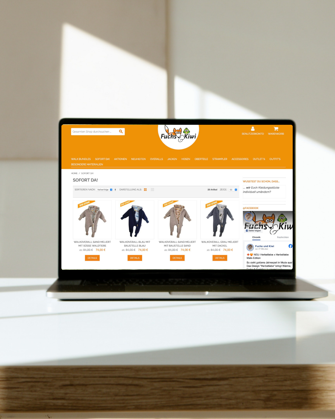 Brown and White Minimalist Desktop Mockup Instagram Post