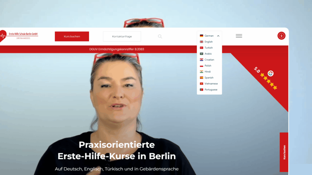 mehrsprachige website